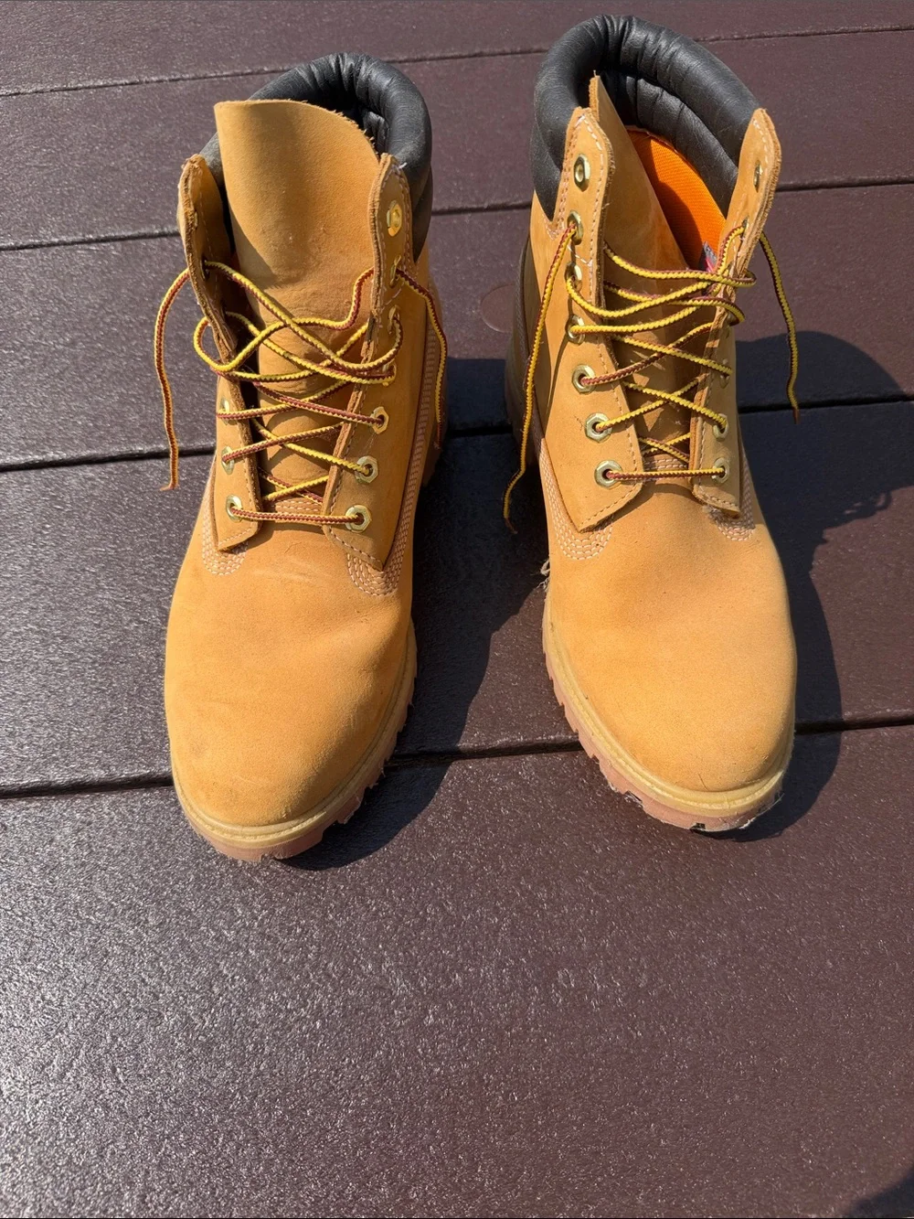 Timberland Wheat Nubuck Waterproof Boots with Black Padded Collar